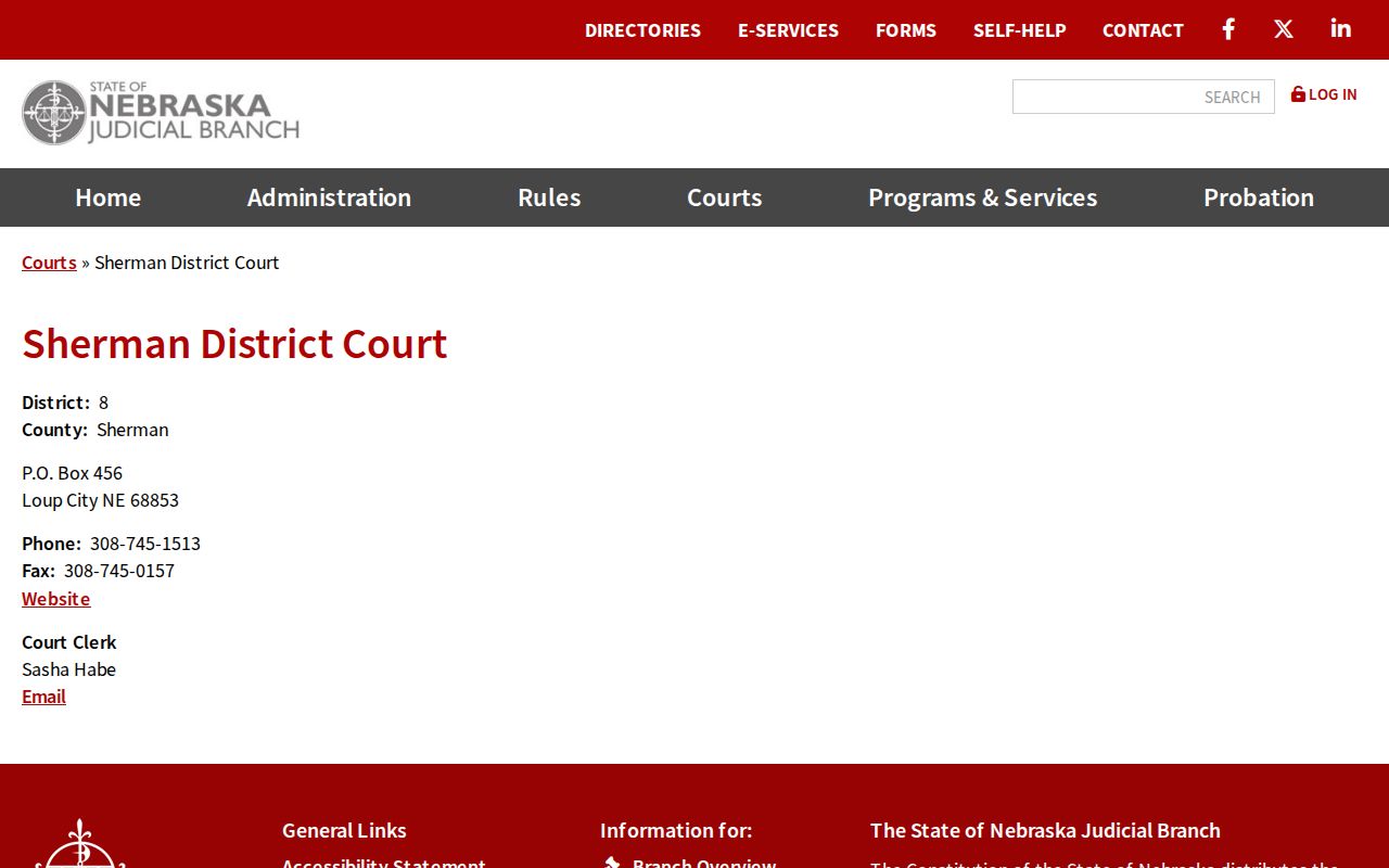 Sherman District Court contact route for warrant lookup