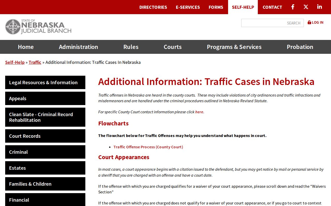 Nebraska traffic warrant guidance for Sherman County court records