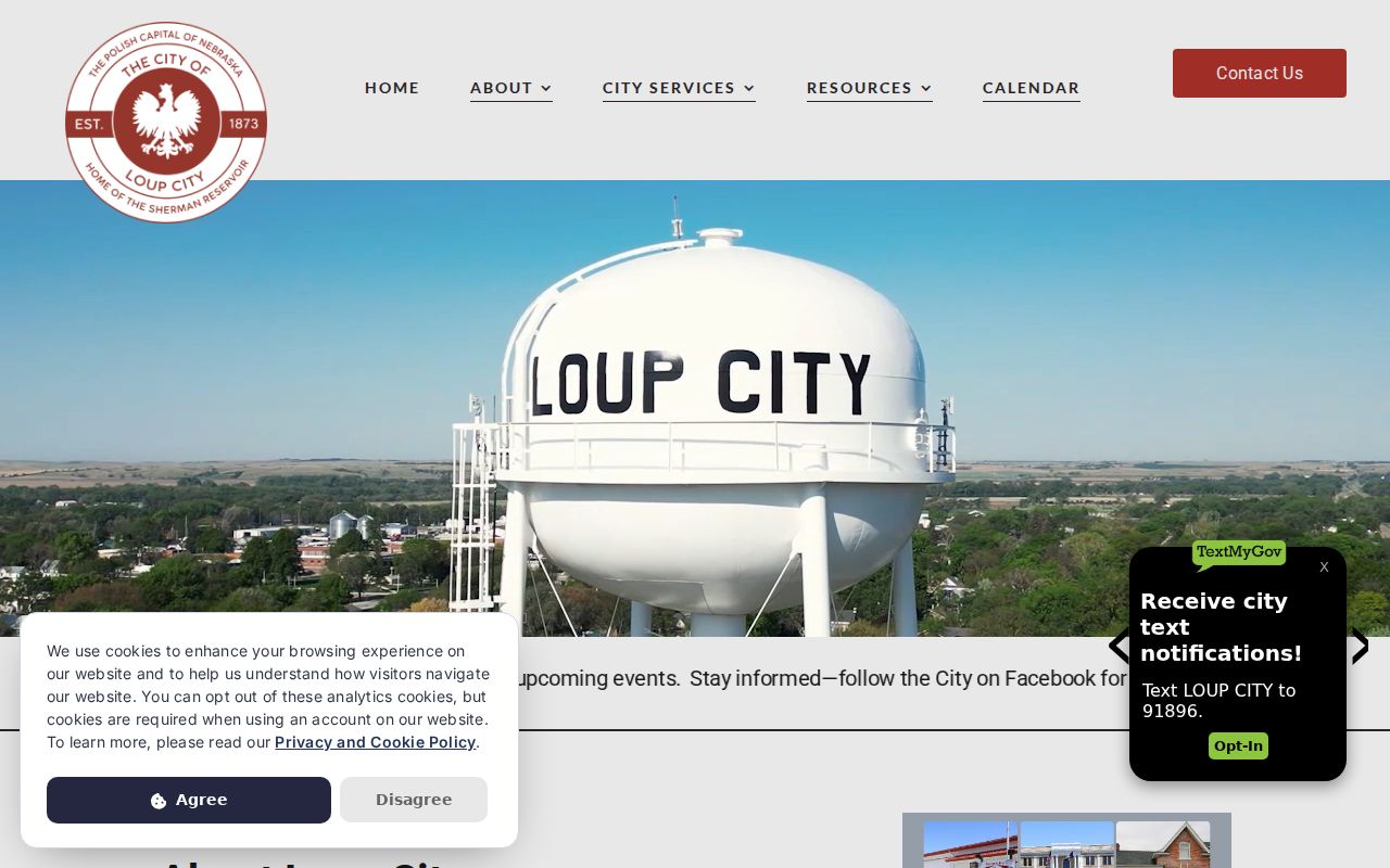 Loup City municipal office context for Sherman County municipal warrants